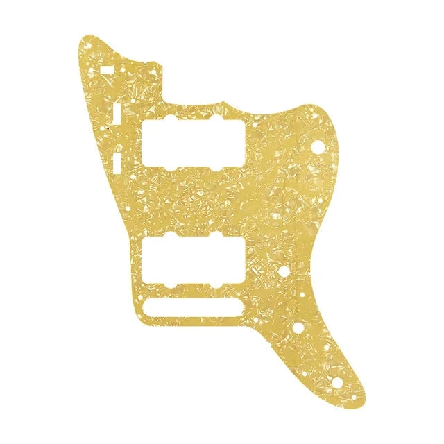 Jazzmaster Pickguard 13-Hole for Fender USA & MIM - 4-Ply Cream Pearl Pickguards from Ploutone