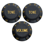 Electric Guitar Control Knobs, 24 Spline Imperial - Gold Knobs from Ploutone
