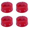 Guitar Speed Knobs, 18 Spline Metric - Red / White Lettering Knobs from Ploutone