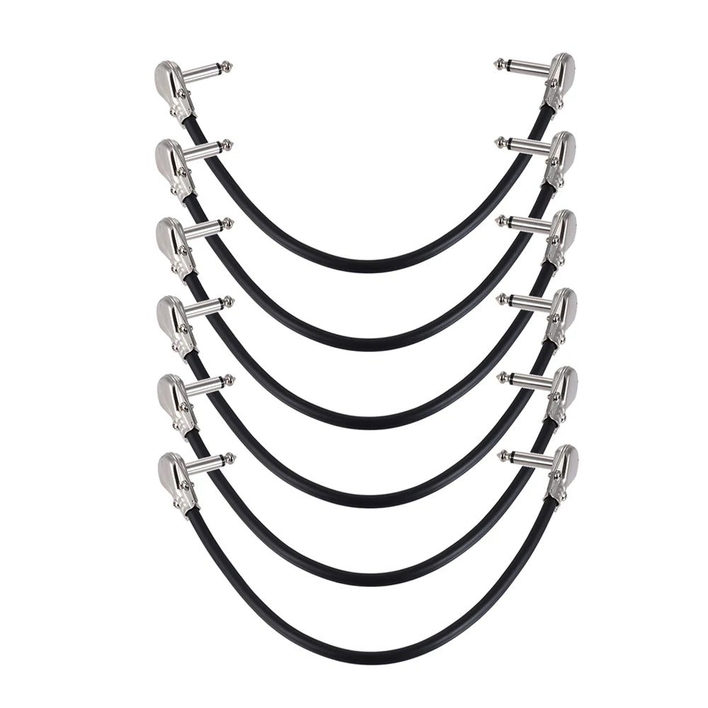Ammoon Guitar Patch Cable - 6 or 12 inch - Right Angle 30cm 6PCS - Ploutone
