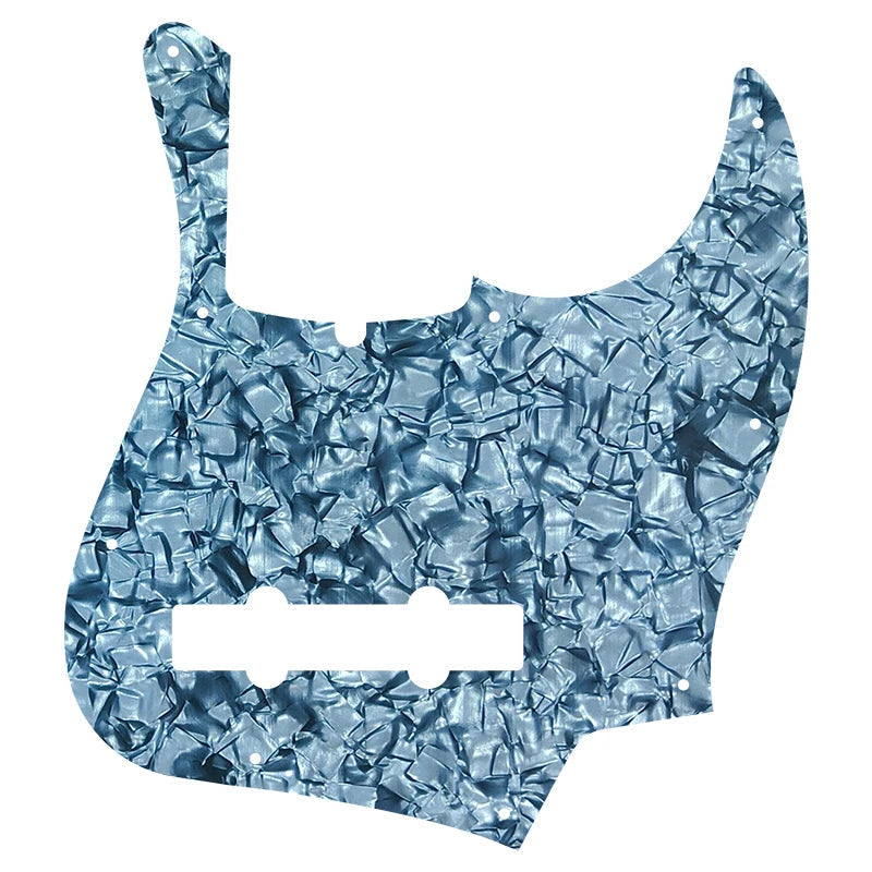 5-String Jazz Bass Pickguard - Fits Fender American, Standard, Deluxe (10-Hole) - 30+ Colors 4-Ply Gray Pearl - Ploutone