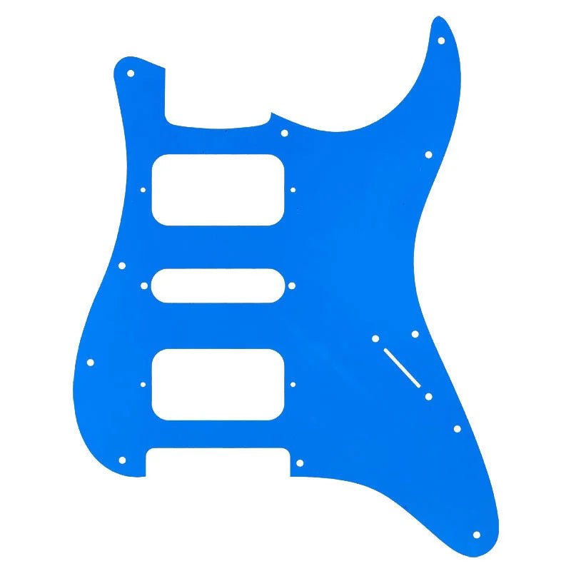 11-Hole HSH Strat Pickguard (No Control Holes) - 20+ Colors 4-Ply Blue - Ploutone