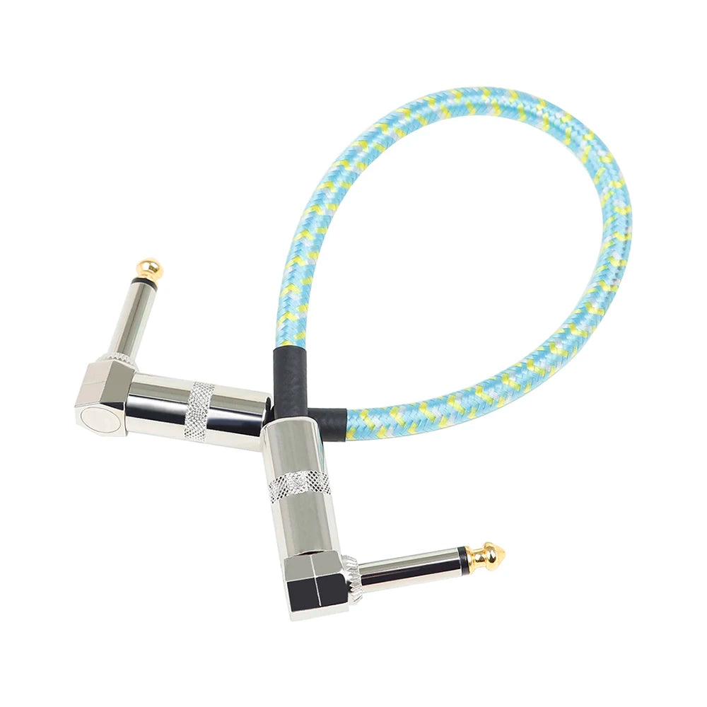 IRIN Braided and Shielded Guitar Patch Cable - 13 inch - Right Angle - Ploutone