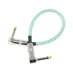 IRIN Braided and Shielded Guitar Patch Cable - 13 inch - Right Angle - Ploutone