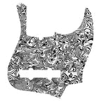 5-String Jazz Bass Pickguard - Fits Fender American, Standard, Deluxe (10-Hole) - 30+ Colors 4-Ply White Shell - Ploutone