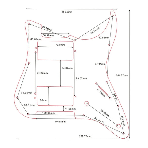 Kiesel Delos HH Pickguard - 4-Ply Flame Print Type 3  from Ploutone