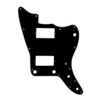 MIJ Jazzmaster PAF Pickguard (No Upper Controls) - 3-Ply Black - Ploutone
