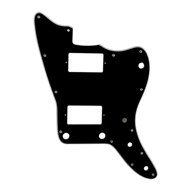 MIJ Jazzmaster PAF Pickguard (No Upper Controls) - 3-Ply Black Pickguards from Ploutone