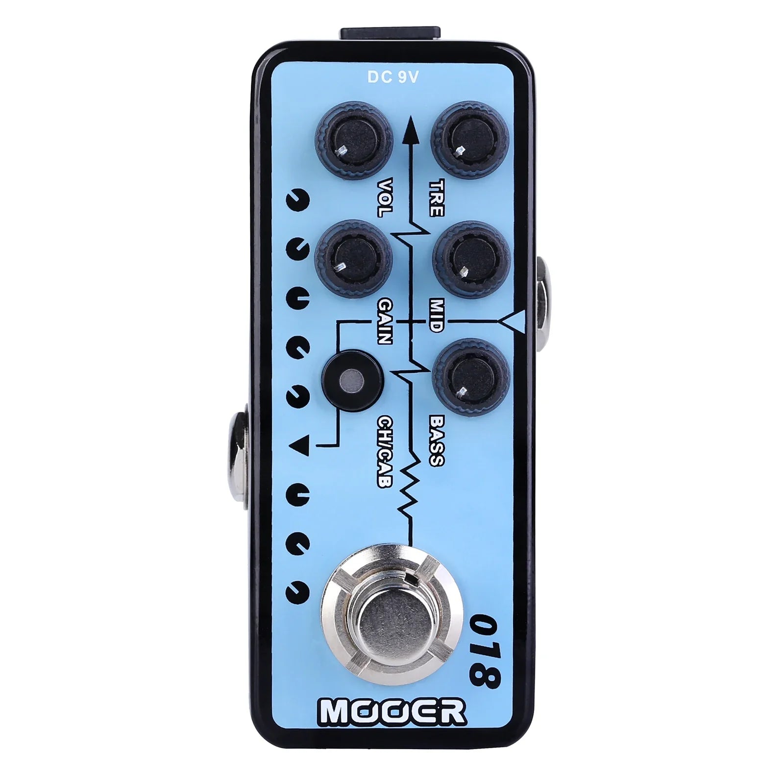 MOOER Micro Preamp 018 Custom 100 - Digital Preamp Effect Pedal - Ploutone