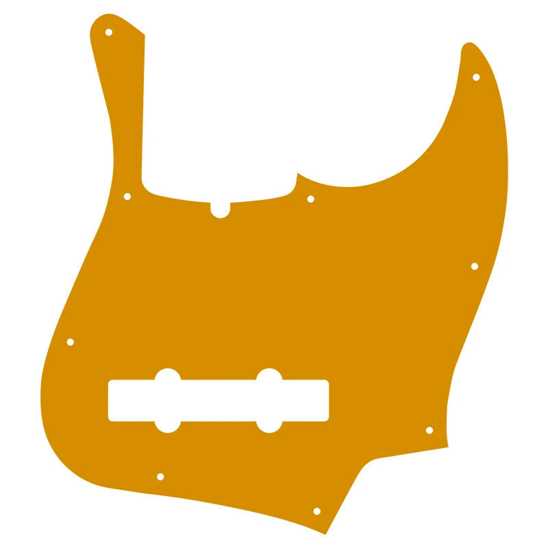 5-String Jazz Bass Pickguard - Fits Fender American, Standard, Deluxe (10-Hole) - 30+ Colors 4-Ply Orange - Ploutone