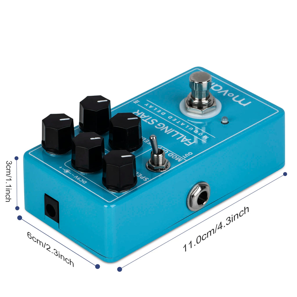 Movall MP104 Falling Star Modulated Delay Guitar Effect Pedal - Ploutone