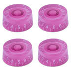 Guitar Speed Knobs, 18 Spline Metric - Multiple Colors Purple White Lettering - Ploutone