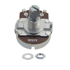 Short Shaft Full Size A250K Potentiometers (Set of 10) - Ploutone