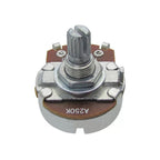 Short Shaft Full Size A250K Potentiometers (Set of 10) - Ploutone