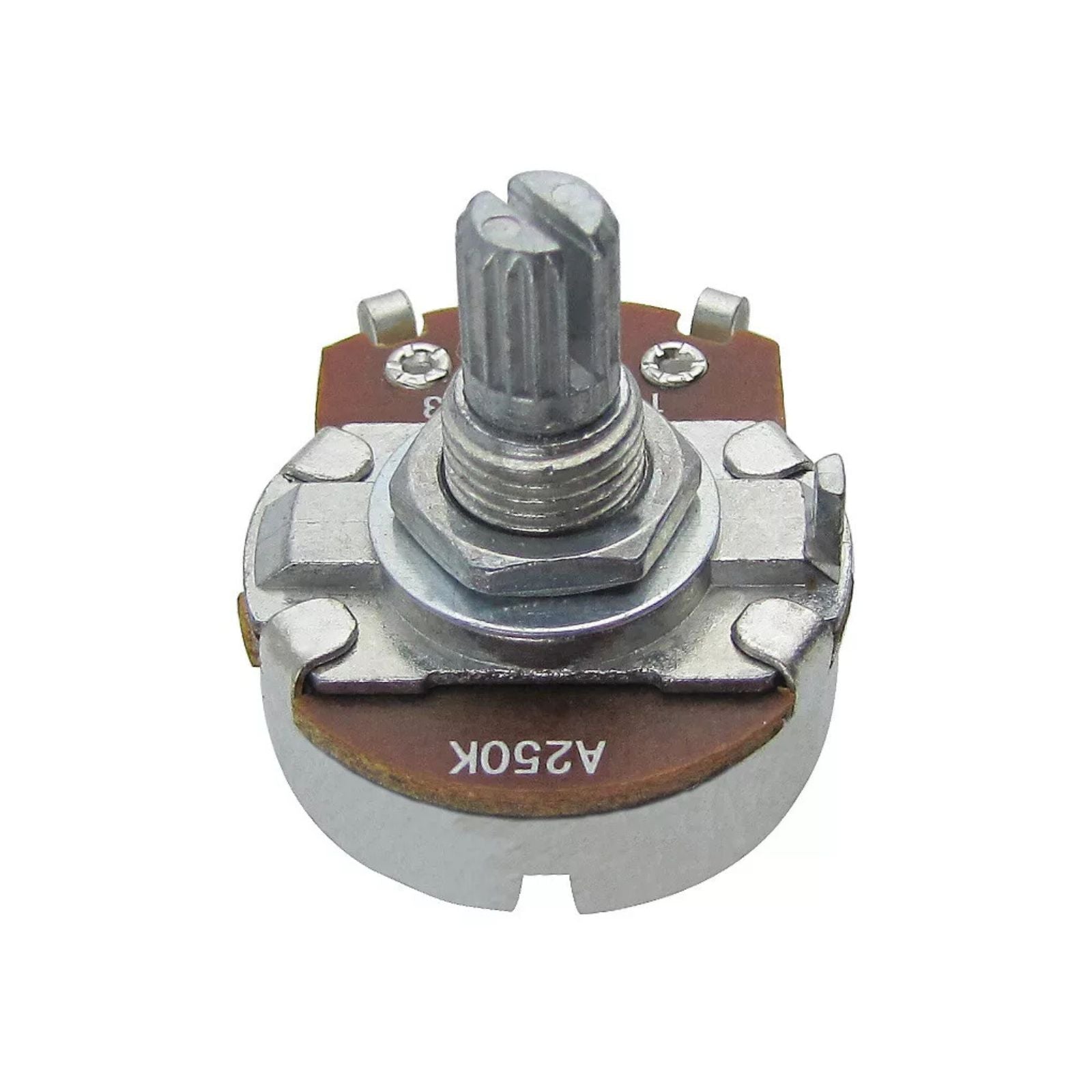 Short Shaft Full Size A250K Potentiometers (Set of 10) - Ploutone