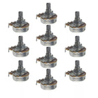 Short Shaft Full Size A250K Potentiometers (Set of 10) - Ploutone