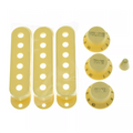 Stratocaster Pickup Covers, Knobs & Switch Tip Set - Cream - Ploutone