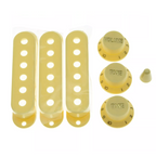 Stratocaster Pickup Covers, Knobs & Switch Tip Set - Cream - Ploutone