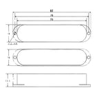 Stratocaster Single Coil Pickup Cover Set (No Holes) - Vintage Cream 3 Pcs - Ploutone
