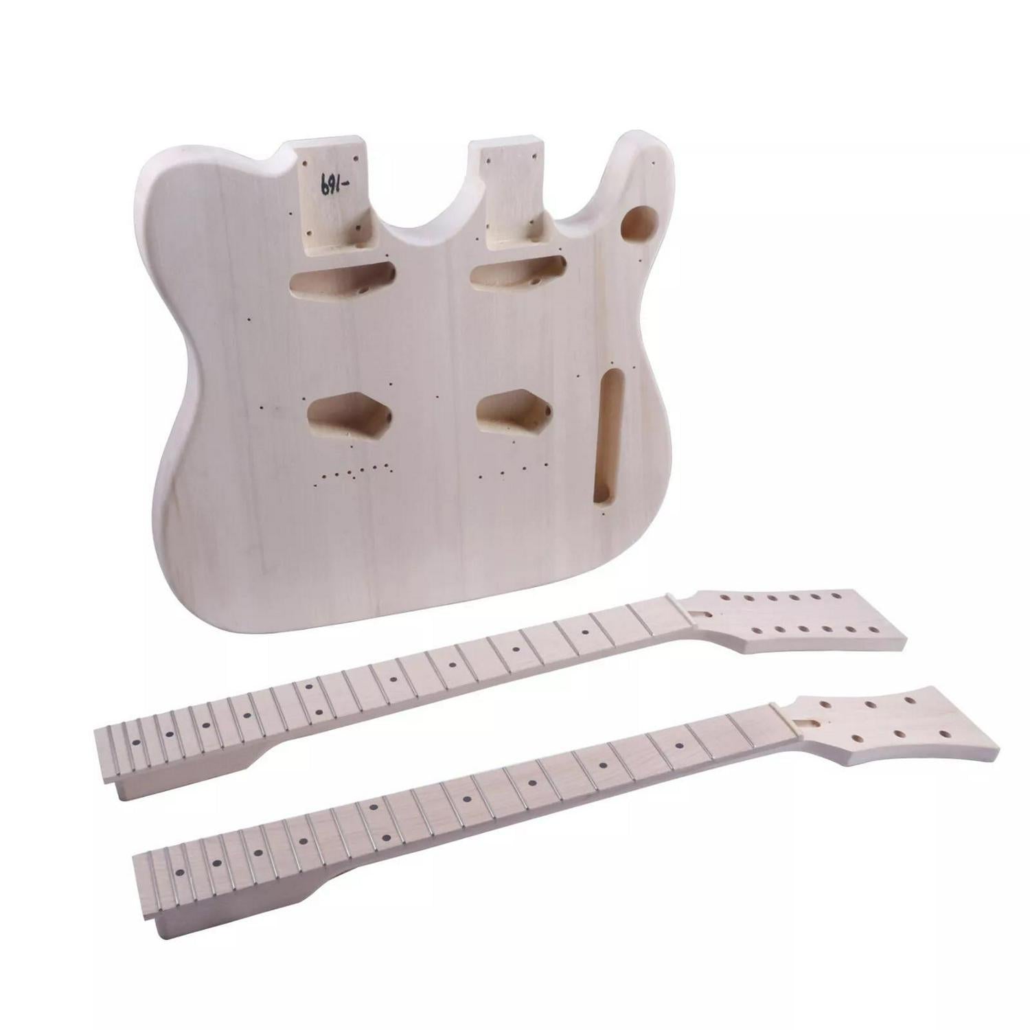 Tele Style Double Neck DIY Electric Guitar Kit - Ploutone