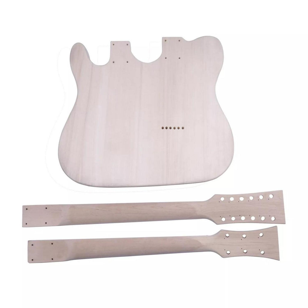 Tele Style Double Neck DIY Electric Guitar Kit - Ploutone