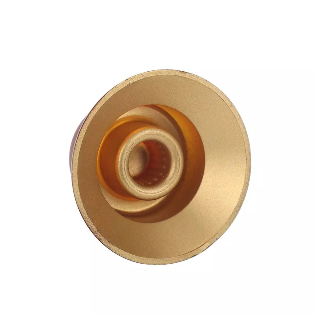 Top Hat Bell Knobs (6mm Shaft) for Gibson - Amber & White (Set of 4) - Ploutone
