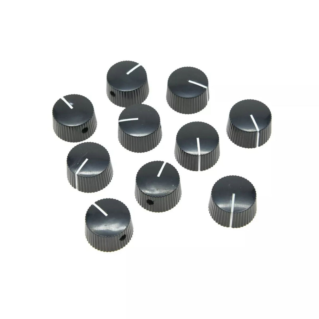 Marshall Amp Knobs - Black with Gold Cap, Push-On (Set of 10) - Ploutone