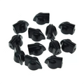 Vintage Mini Chicken Head Knobs - 1/4" for Amps & Pedals (Raised, Set of 12) Black - Ploutone