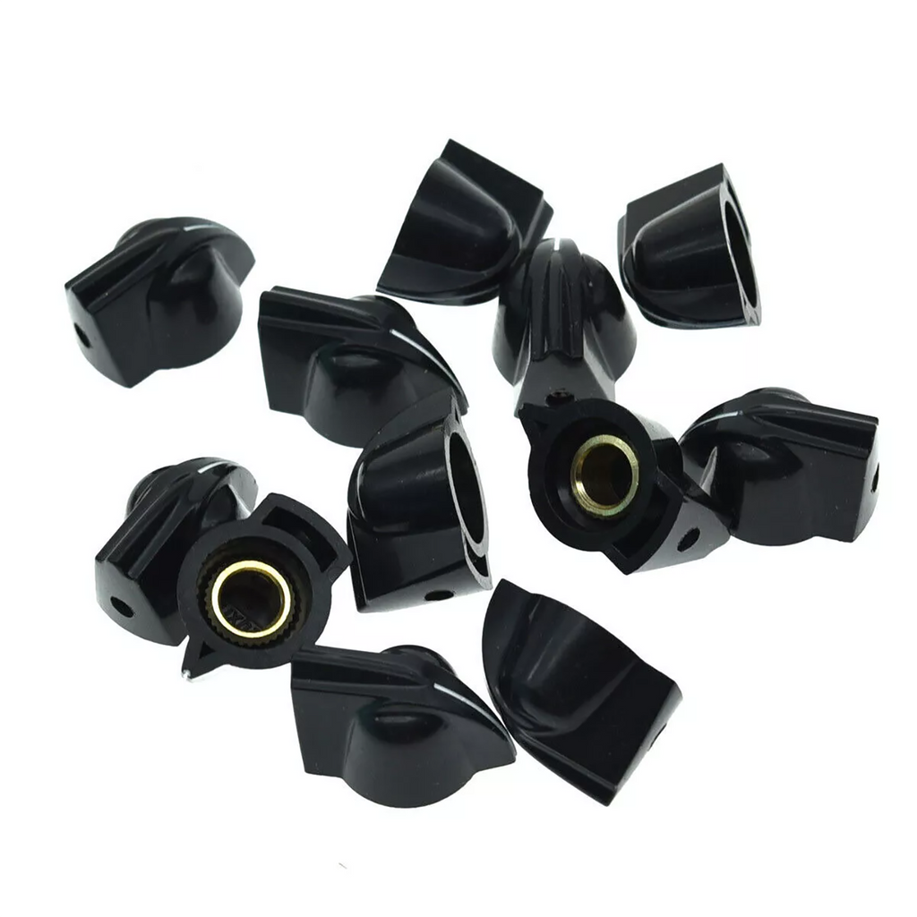 Vintage Mini Chicken Head Knobs - 1/4" for Amps & Pedals (Raised, Set of 12) - Ploutone