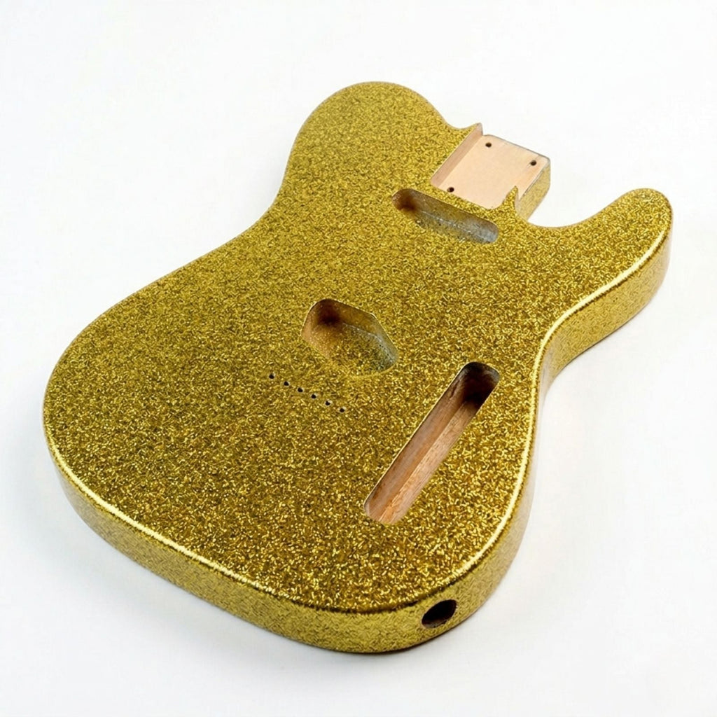 Finished Telecaster Body - Gold Sparkle guitar bodies from Ploutone