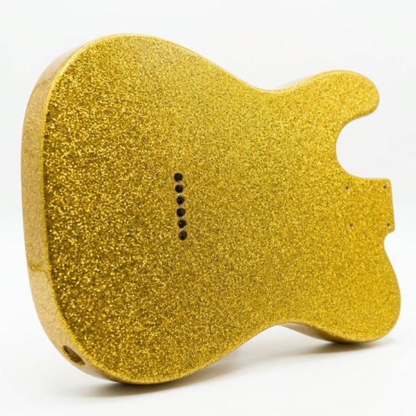 Finished Telecaster Body - Gold Sparkle guitar bodies from Ploutone