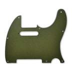 Custom 8-Hole Telecaster Pickguard - Artisan Series - Textured Olive Drab Green - Ploutone