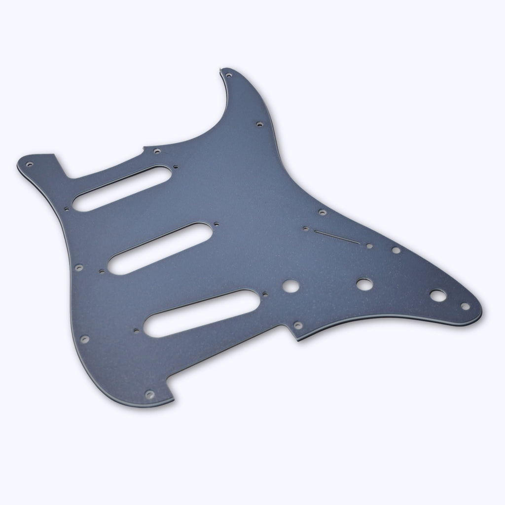 Custom Stratocaster Pickguard (11-Hole SSS) – Artisan Series - Textured Gun Metal Gray - Ploutone