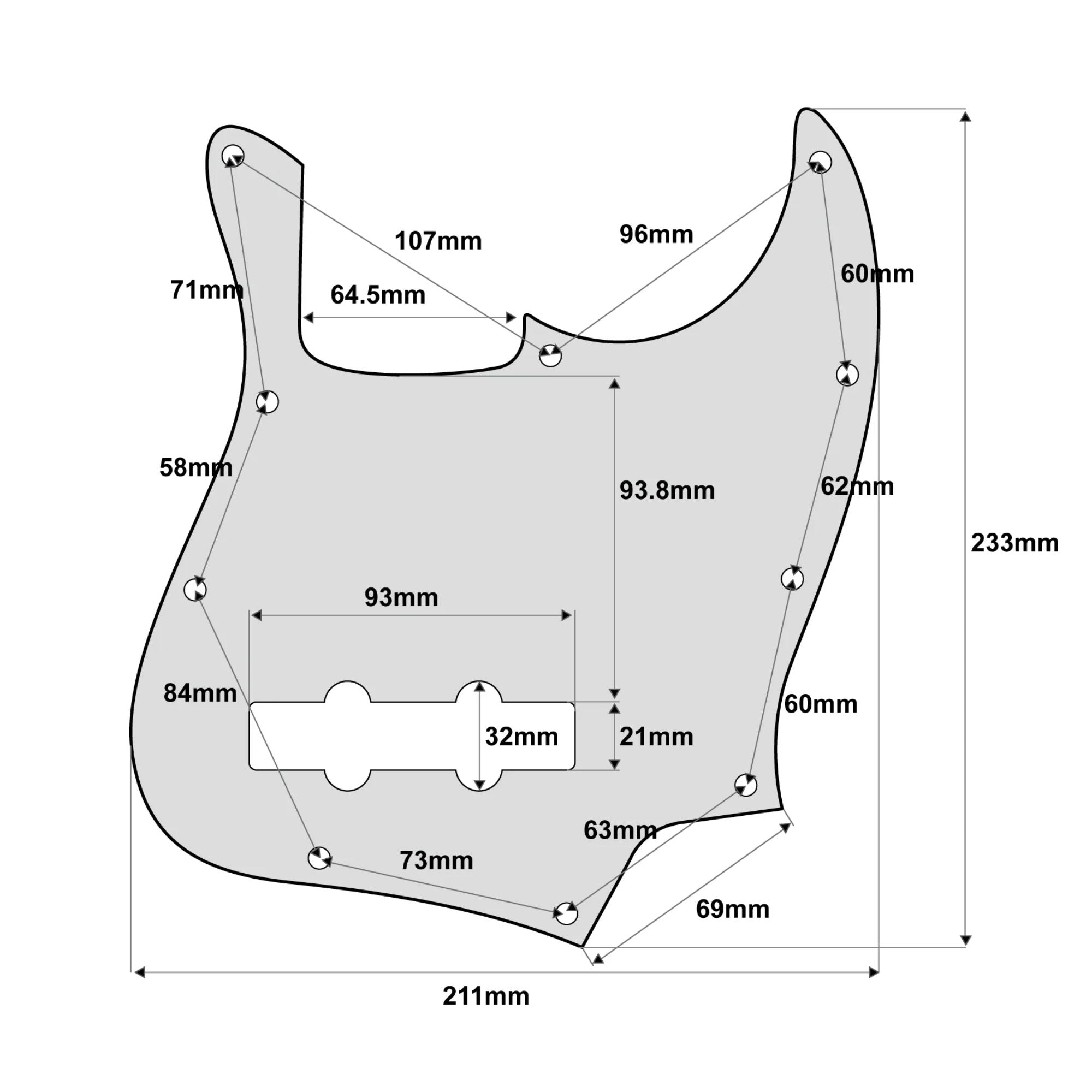 Custom 4-String Jazz Bass Pickguard (10-Hole) - Artisan Series - Textured Olive Drab Green - Ploutone