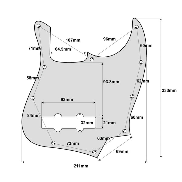 Custom 4-String Jazz Bass Pickguard (10-Hole) - Artisan Series - Textured Olive Drab Green guitar pickguards from Ploutone