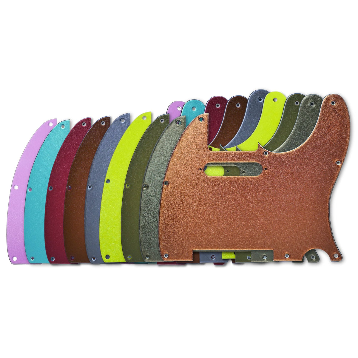 Custom 8-Hole Telecaster Pickguard - Textured Artisan Series - Multiple Colors - Ploutone