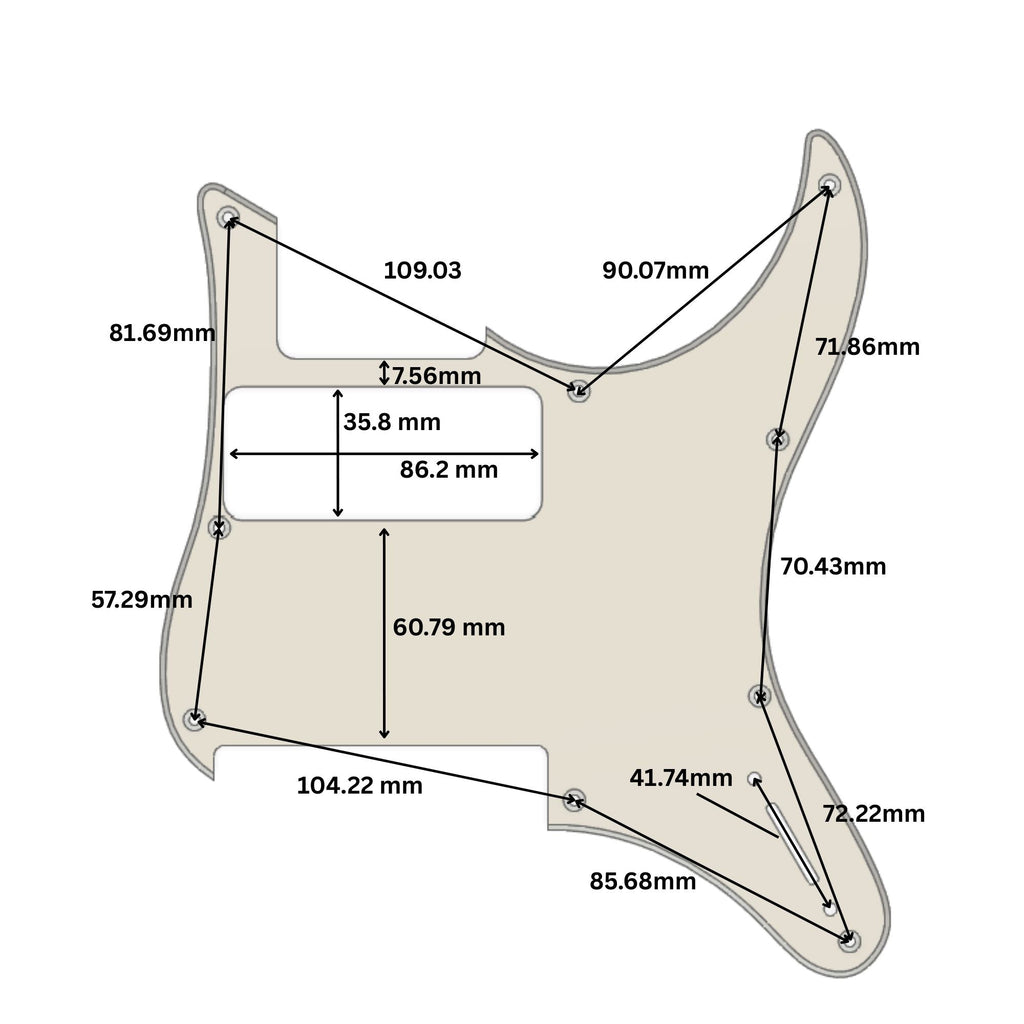 Yamaha Pacifica 611 & 311 Pickguard - Artisan Series - Textured Sedona Copper - Ploutone