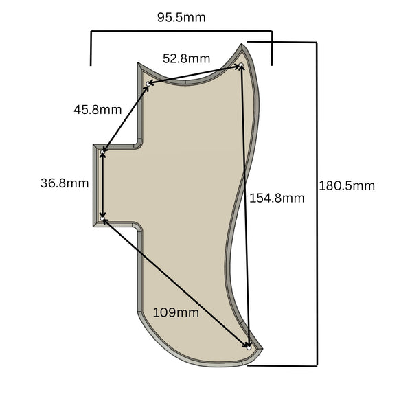 Custom Handmade Faux Snakeskin Gibson SG '61 Reissue Half Face Pickguard  from Ploutone