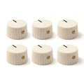 Aged White Vintage-Style Amplifier Knobs w/ Set Screw - Fits 6.35mm Pots 6 Knobs - Ploutone