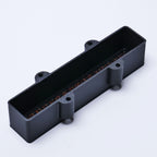 Custom 4-String Jazz Bass Pickup Covers (No Holes) Set of 2 - Black & Copper - Ploutone