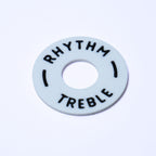 Custom Les Paul Poker Chip Guitar Toggle Switch Plate - White Rhythm Treble - Ploutone