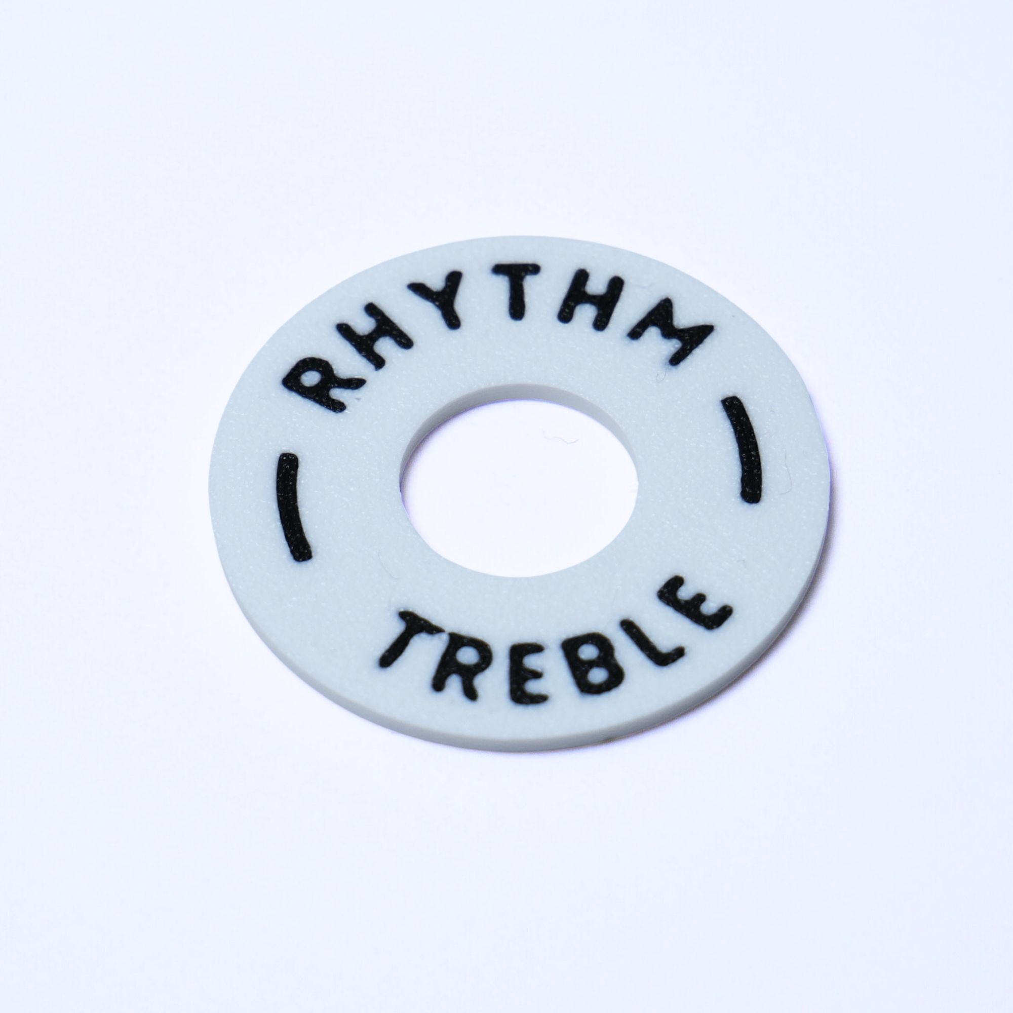 Custom Les Paul Poker Chip Guitar Toggle Switch Plate - White Rhythm Treble - Ploutone
