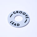 Custom Les Paul Poker Chip Guitar Toggle Switch Plate - White Groove Lead - Ploutone