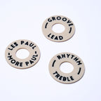 Custom Les Paul Poker Chip Guitar Toggle Switch Plate - Cream - Ploutone