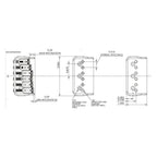 6-String Fixed Guitar Bridge - Gold - Ploutone