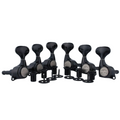 Guyker Guitar Machine Heads 3+3 Locking Tuners - Black - Ploutone