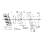 7-String Multi-Scale Guitar Bridge - Chrome - Ploutone