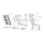 6-String Multi-Scale Guitar Bridge - Chrome - Ploutone