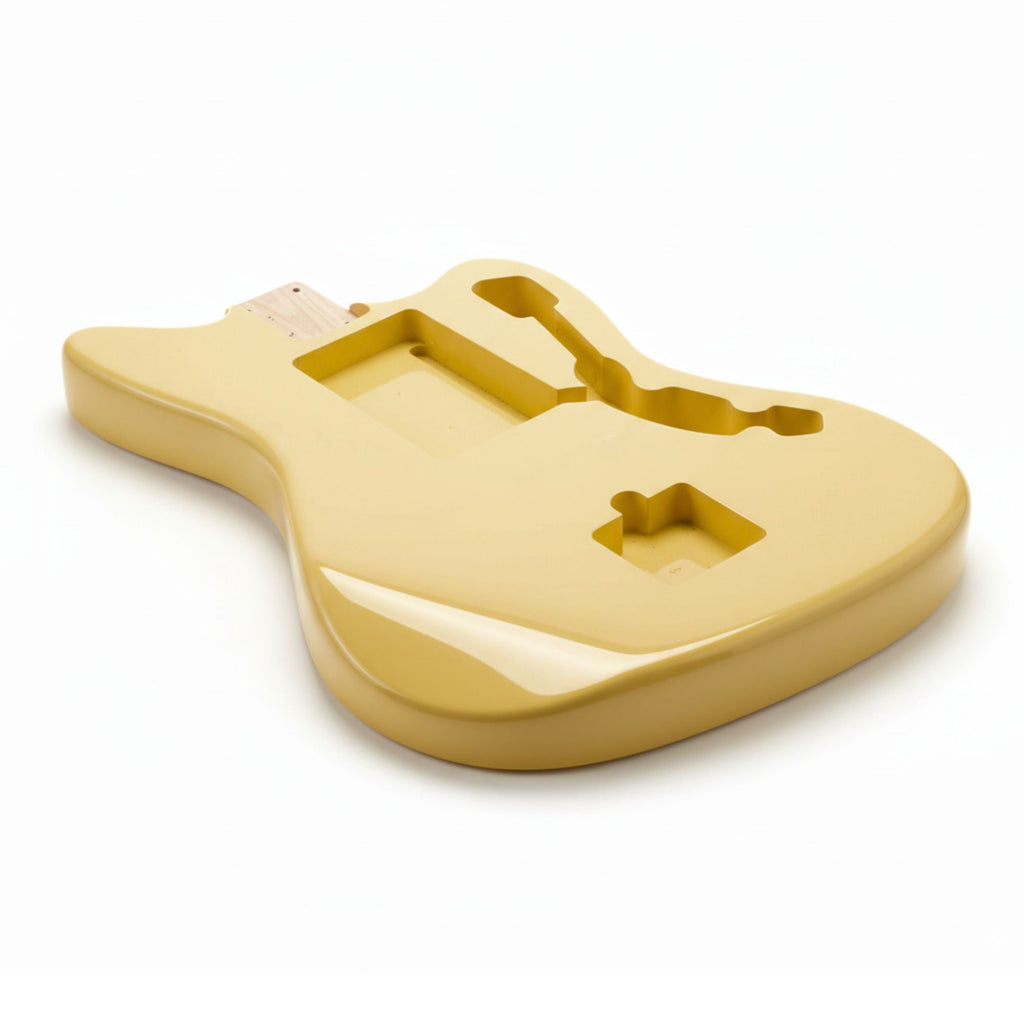 Finished Jazzmaster/ Offset Guitar Body - Vintage Yellow Guitar Bodies from Ploutone