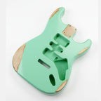 Finished Alder Strat-Style Guitar Body - Relic Surf Green - Ploutone